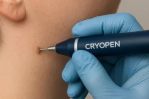 Person receiving skin tag removal Greater London (Merton)