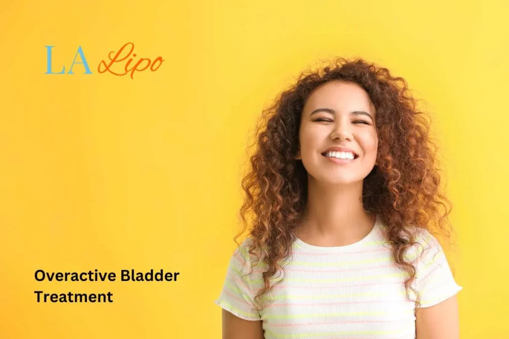 woman smiling about overactive bladder treatment Greater London (Merton) solutions