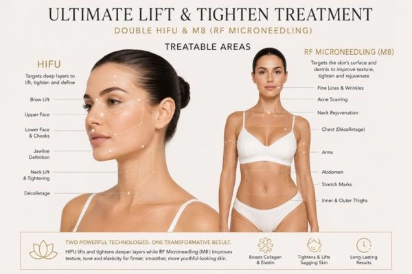 Areas of the body that can be treated - ultimate skin tighten treatment Greater London (Merton)